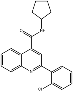 2-(2-chlorophenyl)-N-cyclopentylquinoline-4-carboxamide Struktur