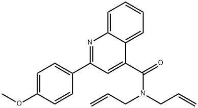 2-(4-methoxyphenyl)-N,N-bis(prop-2-enyl)quinoline-4-carboxamide Struktur