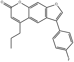 3-(4-fluorophenyl)-5-propylfuro[3,2-g]chromen-7-one Struktur