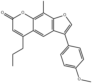 3-(4-methoxyphenyl)-9-methyl-5-propylfuro[3,2-g]chromen-7-one Struktur