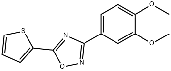 3-(3,4-dimethoxyphenyl)-5-thiophen-2-yl-1,2,4-oxadiazole Struktur