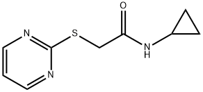 N-cyclopropyl-2-pyrimidin-2-ylsulfanylacetamide Struktur