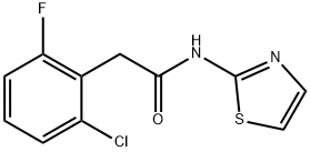 2-(2-chloro-6-fluorophenyl)-N-(1,3-thiazol-2-yl)acetamide Struktur