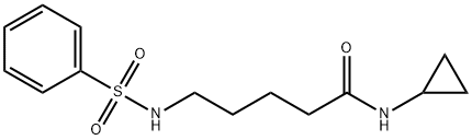 5-(benzenesulfonamido)-N-cyclopropylpentanamide Struktur