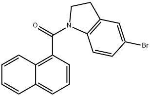 (5-bromo-2,3-dihydroindol-1-yl)-naphthalen-1-ylmethanone Struktur