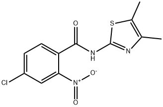 4-chloro-N-(4,5-dimethyl-1,3-thiazol-2-yl)-2-nitrobenzamide Struktur