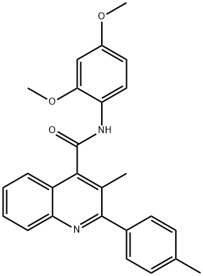 N-(2,4-dimethoxyphenyl)-3-methyl-2-(4-methylphenyl)quinoline-4-carboxamide Struktur