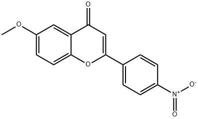 6-methoxy-2-(4-nitrophenyl)chromen-4-one Struktur