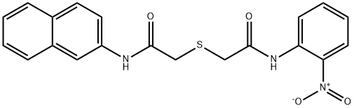 N-naphthalen-2-yl-2-[2-(2-nitroanilino)-2-oxoethyl]sulfanylacetamide Struktur