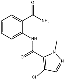 N-(2-carbamoylphenyl)-4-chloro-2-methylpyrazole-3-carboxamide Struktur