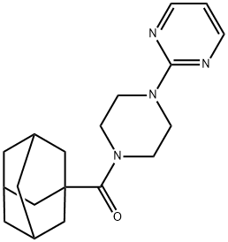 1-adamantyl-(4-pyrimidin-2-ylpiperazin-1-yl)methanone Struktur