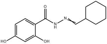 N-[(E)-cyclohexylmethylideneamino]-2,4-dihydroxybenzamide Struktur