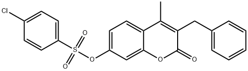 (3-benzyl-4-methyl-2-oxochromen-7-yl) 4-chlorobenzenesulfonate Struktur