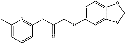 2-(1,3-benzodioxol-5-yloxy)-N-(6-methylpyridin-2-yl)acetamide Structure