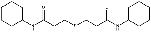 N-cyclohexyl-3-[3-(cyclohexylamino)-3-oxopropyl]sulfanylpropanamide Struktur