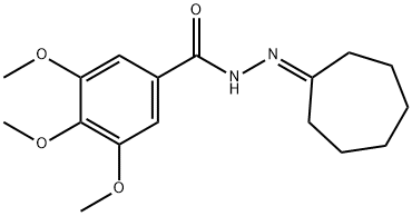 N-(cycloheptylideneamino)-3,4,5-trimethoxybenzamide Struktur