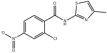 2-chloro-N-(4-methyl-1,3-thiazol-2-yl)-4-nitrobenzamide Struktur