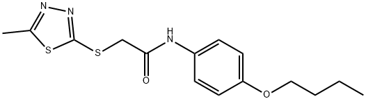 N-(4-butoxyphenyl)-2-[(5-methyl-1,3,4-thiadiazol-2-yl)sulfanyl]acetamide Struktur