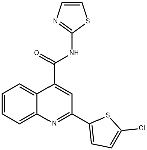 2-(5-chlorothiophen-2-yl)-N-(1,3-thiazol-2-yl)quinoline-4-carboxamide Struktur