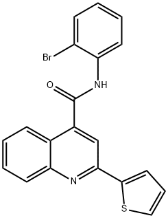 N-(2-bromophenyl)-2-thiophen-2-ylquinoline-4-carboxamide Struktur