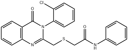 2-[[3-(2-chlorophenyl)-4-oxoquinazolin-2-yl]methylsulfanyl]-N-phenylacetamide Struktur