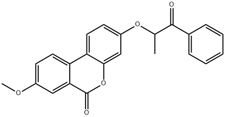 8-methoxy-3-(1-oxo-1-phenylpropan-2-yl)oxybenzo[c]chromen-6-one Struktur