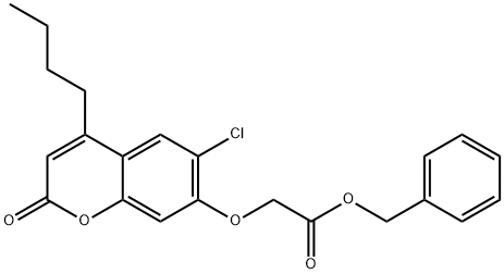 benzyl 2-(4-butyl-6-chloro-2-oxochromen-7-yl)oxyacetate Struktur