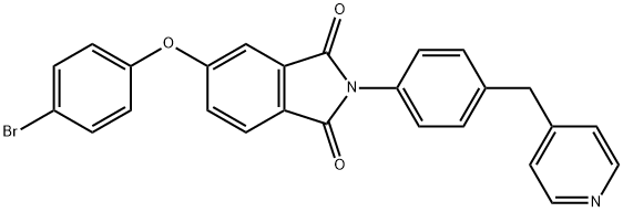 5-(4-bromophenoxy)-2-[4-(pyridin-4-ylmethyl)phenyl]isoindole-1,3-dione Struktur