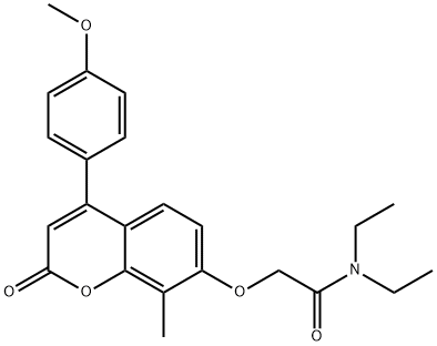 N,N-diethyl-2-[4-(4-methoxyphenyl)-8-methyl-2-oxochromen-7-yl]oxyacetamide Struktur