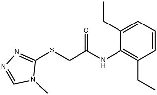 N-(2,6-diethylphenyl)-2-[(4-methyl-1,2,4-triazol-3-yl)sulfanyl]acetamide Struktur