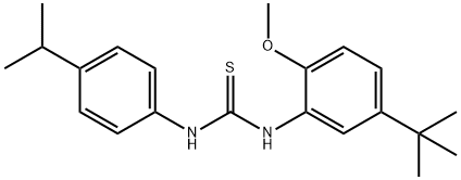 1-(5-tert-butyl-2-methoxyphenyl)-3-(4-propan-2-ylphenyl)thiourea Struktur