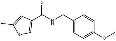 N-[(4-methoxyphenyl)methyl]-5-methylthiophene-3-carboxamide Struktur