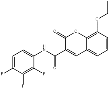 8-ethoxy-2-oxo-N-(2,3,4-trifluorophenyl)chromene-3-carboxamide Struktur