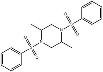 1,4-bis(benzenesulfonyl)-2,5-dimethylpiperazine Struktur