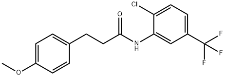 N-[2-chloro-5-(trifluoromethyl)phenyl]-3-(4-methoxyphenyl)propanamide Struktur