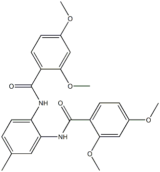 N-[2-[(2,4-dimethoxybenzoyl)amino]-4-methylphenyl]-2,4-dimethoxybenzamide Struktur