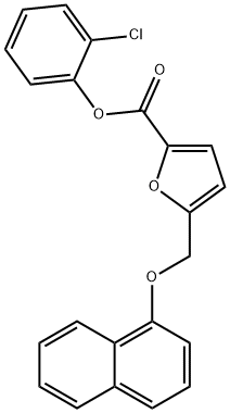 (2-chlorophenyl) 5-(naphthalen-1-yloxymethyl)furan-2-carboxylate Struktur