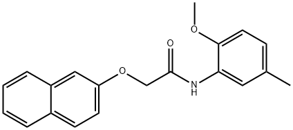 N-(2-methoxy-5-methylphenyl)-2-naphthalen-2-yloxyacetamide Struktur