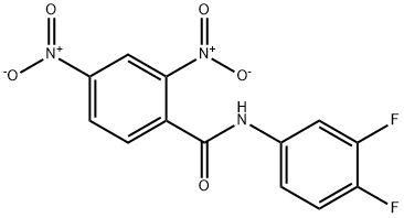 N-(3,4-difluorophenyl)-2,4-dinitrobenzamide Struktur