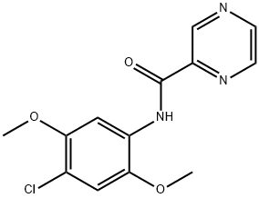 N-(4-chloro-2,5-dimethoxyphenyl)pyrazine-2-carboxamide Struktur