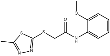 N-(2-methoxyphenyl)-2-[(5-methyl-1,3,4-thiadiazol-2-yl)sulfanyl]acetamide Struktur