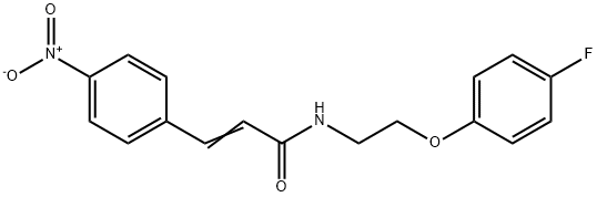 (E)-N-[2-(4-fluorophenoxy)ethyl]-3-(4-nitrophenyl)prop-2-enamide Struktur