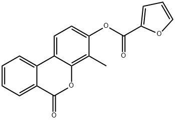 (4-methyl-6-oxobenzo[c]chromen-3-yl) furan-2-carboxylate Struktur