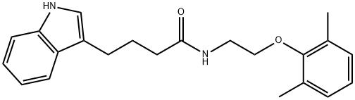 N-[2-(2,6-dimethylphenoxy)ethyl]-4-(1H-indol-3-yl)butanamide Struktur