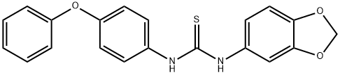 1-(1,3-benzodioxol-5-yl)-3-(4-phenoxyphenyl)thiourea Struktur