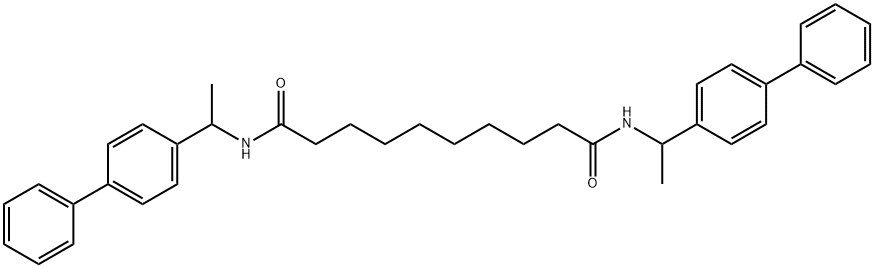 N,N'-bis[1-(4-phenylphenyl)ethyl]decanediamide Struktur