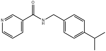 N-[(4-propan-2-ylphenyl)methyl]pyridine-3-carboxamide Struktur