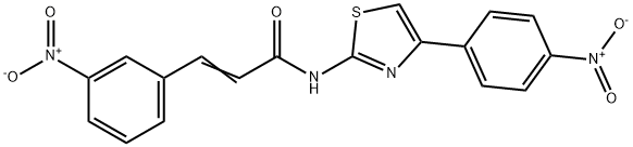 (E)-3-(3-nitrophenyl)-N-[4-(4-nitrophenyl)-1,3-thiazol-2-yl]prop-2-enamide Struktur