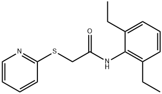 N-(2,6-diethylphenyl)-2-pyridin-2-ylsulfanylacetamide Struktur