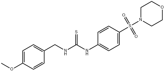 1-[(4-methoxyphenyl)methyl]-3-(4-morpholin-4-ylsulfonylphenyl)thiourea Struktur